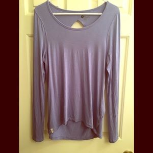 Long Sleeve Open Back Yoga Top.